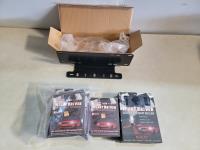 (2) Sets of LED NHCAT-H7 Headlight Bulbs with Decoder Kits and (1) License Plate Bracket