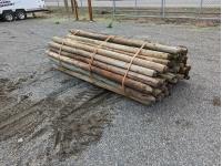 (64) 4-5 Inch X 8 Ft Treated Fence Post