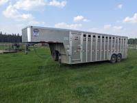2011 Merritt 24 Ft T/A Gooseneck Aluminum Livestock Trailer