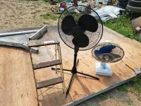 (2) Electric Fans and 3 Ft Step Ladder