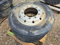 (2) 265/75R22.5 Tires On Aluminum Rims