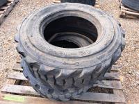 (2) 12R16.5 Skid Steer Tires