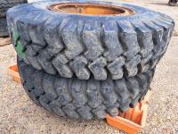 (2) 10.00-20 Tires On Steel Rims