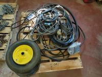 Assortment of Belts & (4) Small Implement Tires