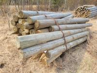 (50) 5-6 Inch X 8 Ft Treated Posts