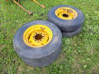 (4) 7.60-15 Implement Tires with 6 Hole Rims