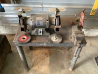 Steel Bench, Grinder, Pipe Vice and Bench Vice