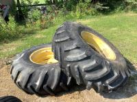 Set of 18.4X26 Good Tires and Rims