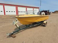 1970 Vanguard 13.5 Ft Outboard Boat with S/A Calkins Trailer