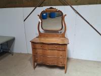 Antique 4 Drawer Dresser with Mirror