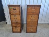 (2) Antique Filing Cabinets