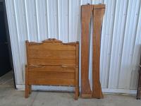 Antique Headboard and Footboard with Rails