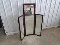 Antique Tri-Fold Mirror