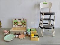 Vintage Optima Picnic Set and Cosco Step Chair