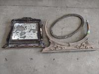 (1) Antique Framed Mirrors and (2) Frames