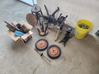 Qty of Stools, Rope and Various Wood Pieces