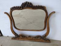 Antique Table Top Harp Mirror 