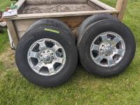 (4) Lt275/70R18 Tires with Aluminum 8 Bolt Rims