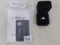 1 Carat Moissanite Heart Solitaire Ring