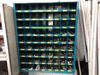 72 Slot Bolt Bin with Assorted Bolts, Nuts and Washers