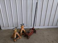 2 Ton Hydraulic Floor Jack and (2) 12 Ton Jack Stands  
