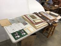 (25) Various Sized Picture Frames and Plastic Tote 