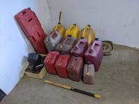 Qty of Fuel Cans, Tow Strap and Grease Gun