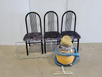 (3) Kitchen Chairs and Wesclean Vacuum