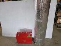 Tool Box and Roll of Reflective Thermal Bubble Wrap 