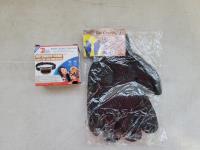 Pet Grooming Hair Removal Glove and No Shock Bark Collar 