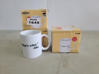 (2) 11 oz Humor Coffee Cups 