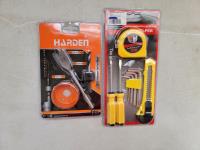 Harden 3 Piece Hole Saw Set and 9 Pieces Hand Tool Kit 