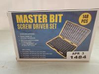 148 Piece Master Bit Screw Driver Set 