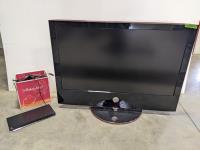 LG 52 Inch TV with Cables and DVD Player 