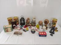Qty of Assorted of Figurines and Tins