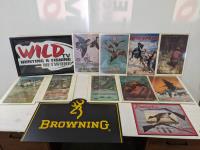 (12) Hunting Themed Signs and Posters 