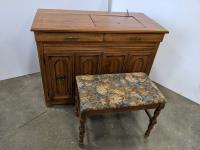 Singer Sewing Cabinet with Bench