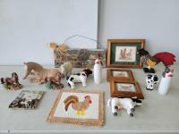 Qty of Farm Animal Home Decor Items