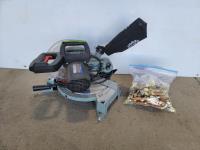King Canada 8-1/4 Inch Compound Mitre Saw with Laser Guide and Qty of Cabinet Handles