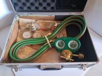 Oxy Acetylene Bottle Gauge Kit with Hoses and Misc Tips 