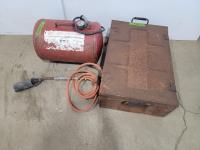Tiger Torch, Portable Air Tank and Antique Military Ammo Box 