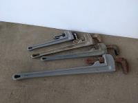 (4) 36 Inch, 24 Inch, 24 Inch 18 Inch Aluminum Pipe Wrench 