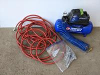 Campbell Hausfeld Air Compressor with 25 Ft Hose and Fittings 