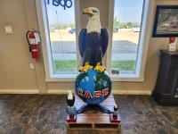 Authentic Case Dealer Eagle Signage with 19 Inch and 9 Inch Post Eagles