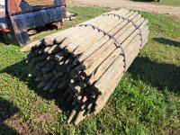 (115) 3-4 Inch X 7 Ft Pressure Treated Fence Posts