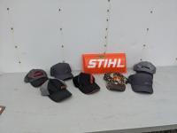 (7) Stihl Hats & Stihl Sign