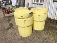 (3) 360L Poly Overpack Barrels with Screw On Lids