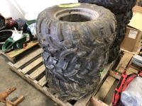 (3) OTR 440 Mag Off Road 25x11.00-12 NHS Tires and Rims