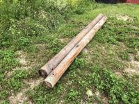 (2) 13 Ft Long Wooden Posts