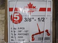 (5) 3/8 Inch -1/2 Inch Ratchet Chain Binder